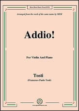 Addio!,for Violin and Piano P.O.D cover